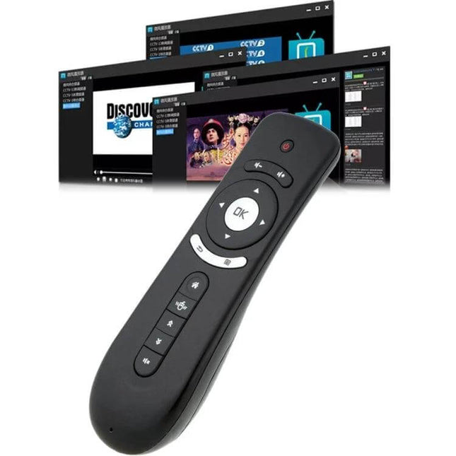 T2 Wireless Air Mouse for Desktop and Laptop Navigation - black gesture remote with gyroscope for presentations and media control