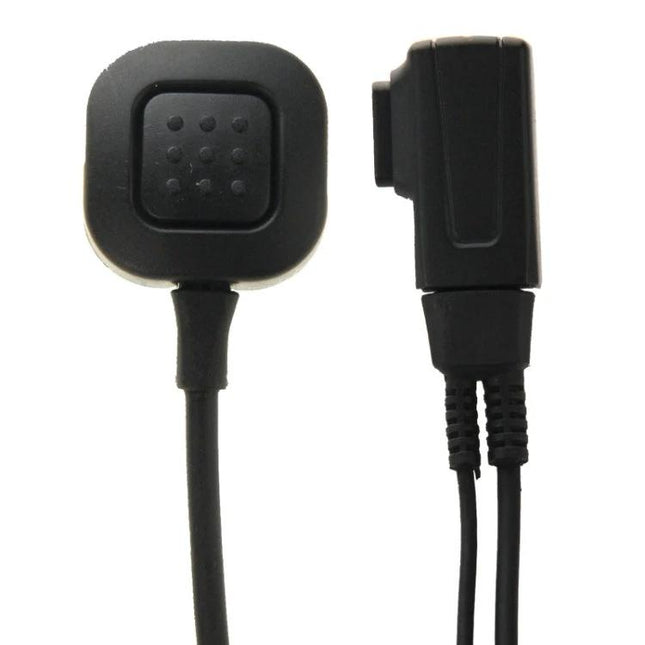 Comfortable Earpiece Headset for Walkie Talkies with 3.5mm and 2.5mm Plugs showing push-to-talk mic and earpiece connector