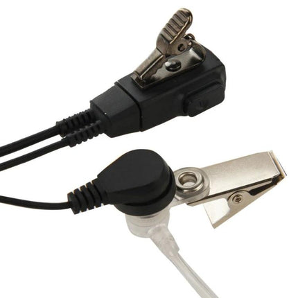 Comfortable Earpiece Headset for Walkie Talkies with 3.5mm and 2.5mm Plugs, clear acoustic tube, clip and dual-plug cables