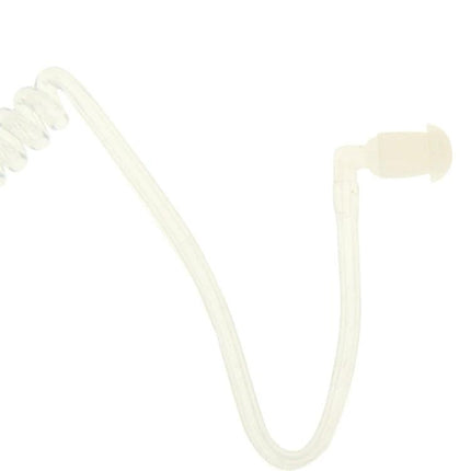 Throat Control Earpiece Headset for Walkie Talkies with Dual Plugs - clear acoustic tube earpiece with in-ear bud for covert two-way radio use