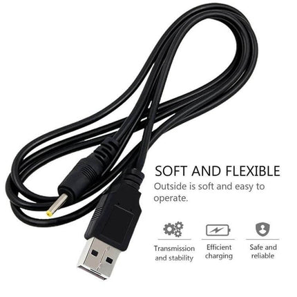USB to DC Power Cable for Small Electronics, 1.2 Meters Long - 2.5mm barrel jack USB cable for powering tablet PCs and small gadgets
