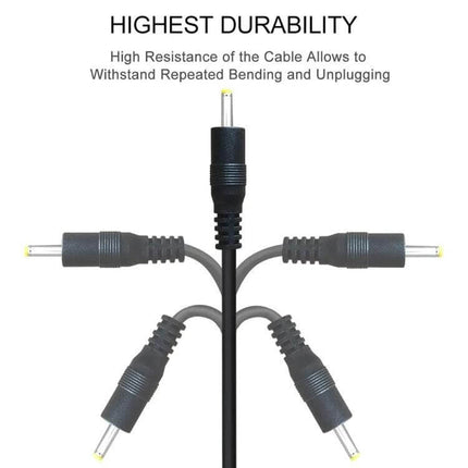 USB to DC Power Cable for Small Electronics, 1.2 Meters Long - 2.5mm barrel jack cable showing durable bend-resistant connectors