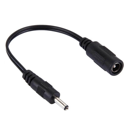 DC Power Connector Cable for Laptop Adapters, 15cm Length - 3.5mm x 1.35mm DC male to female adapter cable for short laptop power connections