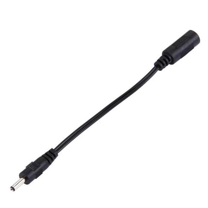 DC Power Connector Cable for Laptop Adapters, 15cm Length – black 3.5mm x 1.35mm DC adapter extension cable