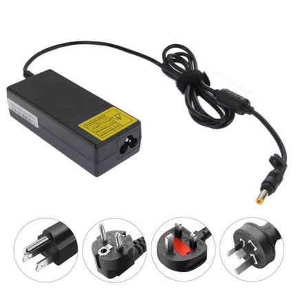 65W AC Adapter Compatible with HP Laptops for Everyday Charging - black 65W charger with cord and multiple international plug options