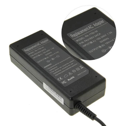 Compact AC Adapter for Acer and Toshiba Laptop Charging - black replacement power supply for Acer and Toshiba laptops