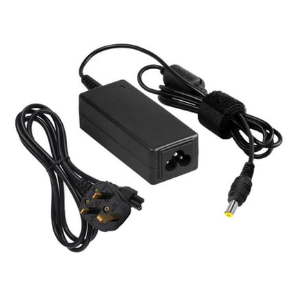 AC Adapter for Fujitsu Laptops with International Plugs and Tips - black replacement charger with multiple international plug tips and cord