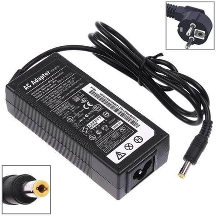 AC Power Adapter for Lenovo Notebooks, 90W with Multiple Plugs - black replacement charger with interchangeable plug tips and travel-ready cord