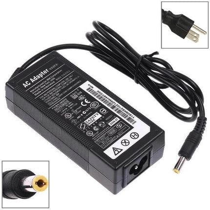 AC Power Adapter for Lenovo Notebooks, 90W with Multiple Plugs - black replacement charger with international plugs and barrel connector