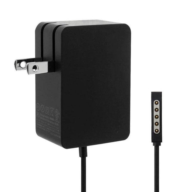 AC Adapter for Microsoft Surface RT Tablet with International Plugs - compact black travel charger with magnetic connector