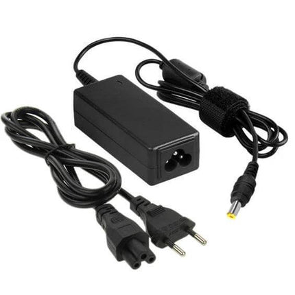 AC Adapter for Acer Laptops with US, EU, and UK Plugs – black replacement charger with interchangeable US EU UK plugs and barrel connector