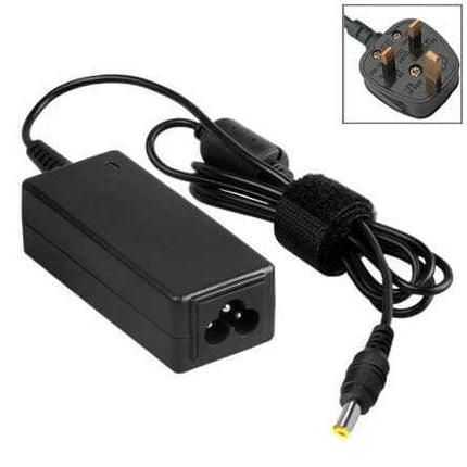 AC Adapter for Acer Laptops with US, EU, and UK Plugs – black replacement charger with interchangeable US EU UK plug set