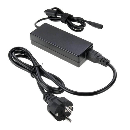 Universal Laptop Charger with Multiple Tips and EU Plug - black universal adapter with EU plug and interchangeable tips for travelers
