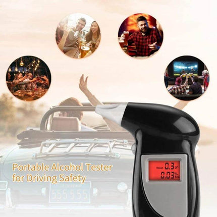 LCD Digital Breathalyzer for Everyday Alcohol Testing - portable hot-wire sensor alcohol tester with LCD for quick driving-safety checks