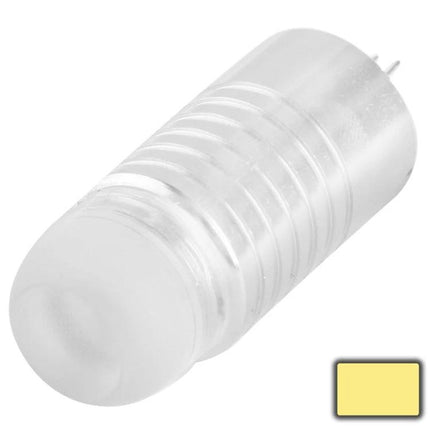 Warm White Light Bulb for Everyday Home Lighting Tasks - 3W G4 base frosted LED capsule emitting 3000-3500K soft glow for reading and kitchen counters