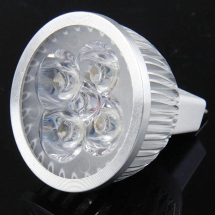 Practical LED Bulb for Everyday Home and Studio Lighting - compact spotlight bulb with four LEDs and heat-sink for efficient focused illumination