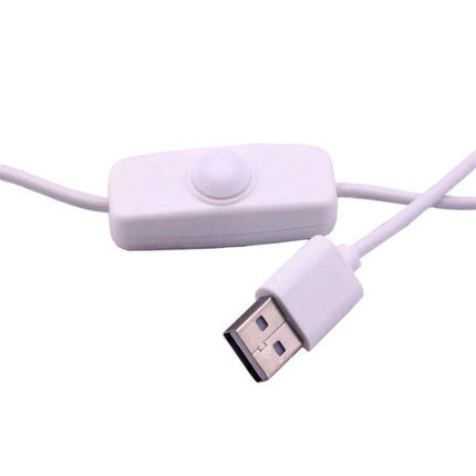 Essential USB light for daily home and travel use: white USB plug with inline on/off switch for reading and travel illumination