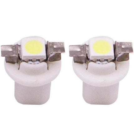 B8.5 12V LED Instrument Panel Light Bulb For Vehicle Dashboard - pair of white LED dashboard bulbs for gauges and indicators