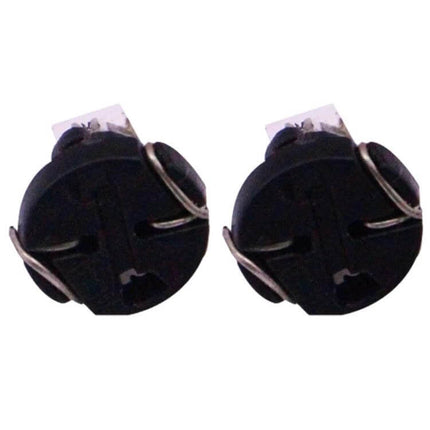 T3 White LED Instrument Dash Light Bulbs 2-Pack for Vehicles showing two replacement LED dash bulbs for instrument clusters and gauges