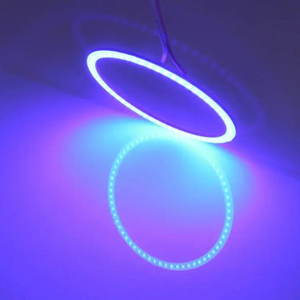 60mm Blue Angel Eyes LED Headlight Circles for Vehicles