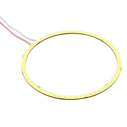 Angel Eyes 90mm COB LED Car Headlights For Vehicles - Round yellow COB LED angel eye ring for 90mm headlight housing, low power bright upgrade