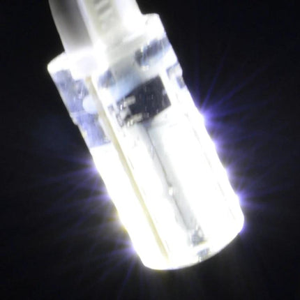 LED Lights for Home, Kitchen, and Outdoor Everyday Use - close-up glowing LED bulb with bright white light against dark background