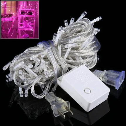 100 LED String Lights for Parties, 8-Mode Controller, US Plug