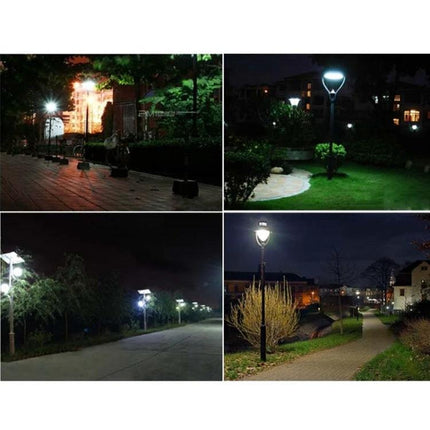 Warm White LED Corn Bulb for Home and Office Lighting illuminating outdoor walkways and park lamps at night