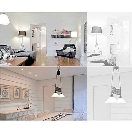 Warm White LED Light for Home and Studio Settings in living room and dining area providing soft natural-looking illumination