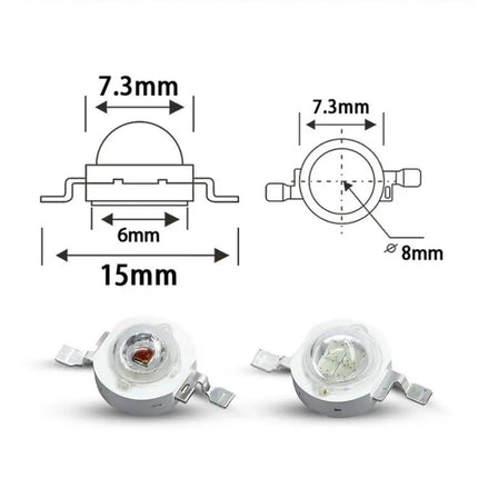 Red LED Light For Flashlight, Everyday Use, Compact Size