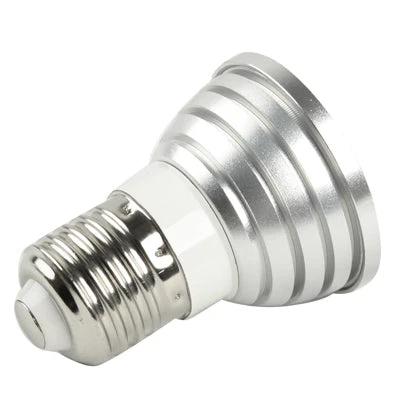 Versatile LED Bulb for Everyday Home Mood Lighting - E27 silver LED bulb for living room and bedroom mood lighting, remote color control