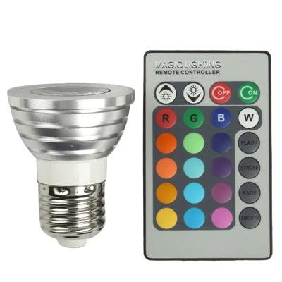 Versatile LED Bulb for Everyday Home Mood Lighting - E27 RGB spotlight with remote control for living room and bedroom mood lighting
