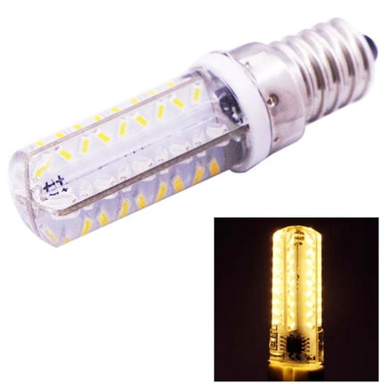 Practical LED Light Bulb for Everyday Home and Office Lighting - clear LED corn bulb showing warm white illumination and E12 base