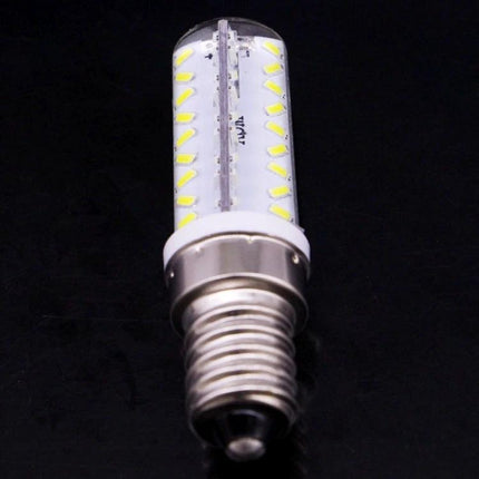 Practical LED Light Bulb for Everyday Home and Office Lighting - clear image of E12 LED corn bulb showing LEDs and screw base