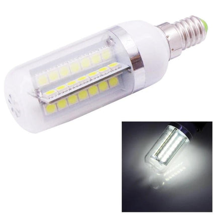 Essential Warm White LED Bulb for Daily Home Lighting - clear LED corn bulb with E12 base showing soft warm glow and low-energy design
