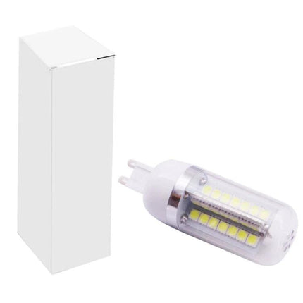 A Practical Warm White Bulb for Everyday Home Lighting - LED bulb with clear casing and white retail box, soft inviting glow for living rooms and home offices