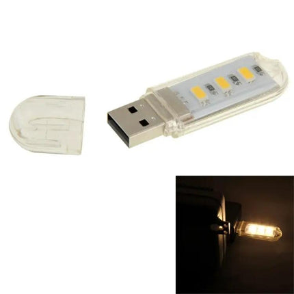 USB Flash Disk Style Reading Light For Power Banks White