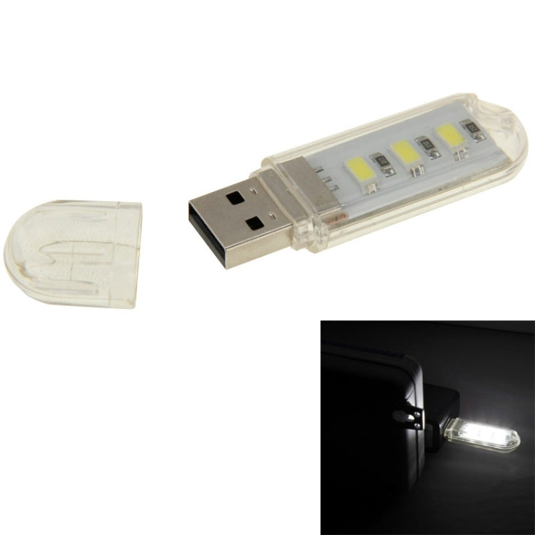 USB LED Light Lamp with 3 SMD 5630 Colors - White, Green, and Warm White, 1.5W Portable Design