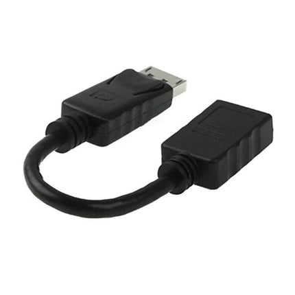 18cm DisplayPort Male to Female Extension Cable for Monitors black short extension cable for neat monitor and PC connections