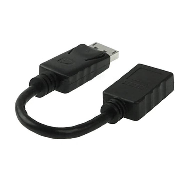 18cm DisplayPort Male to Female Extension Cable for Monitors black short extension cable for neat monitor and PC connections