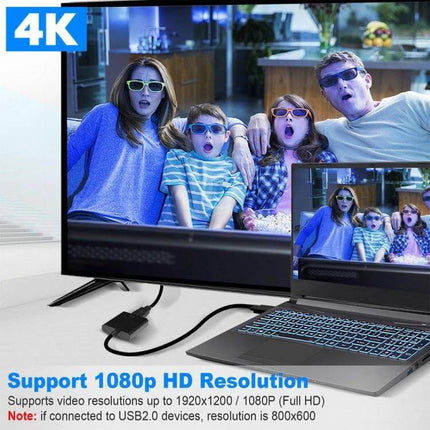 Compact DisplayPort to HDMI Adapter Cable for Device Connections connecting laptop to HDTV for 1080p presentations and streaming