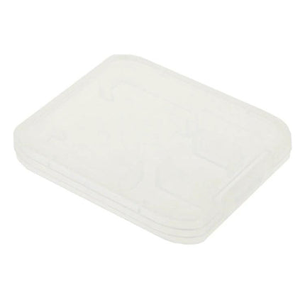 Transparent Plastic Storage Box for SD and Micro SD Cards, 100 Pack - clear single-slot case holding one SD and one Micro SD card for travel and storage