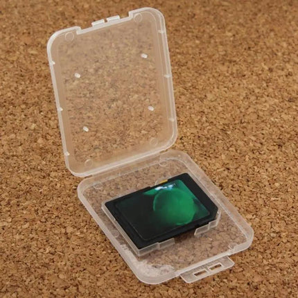 Transparent Plastic Storage Box for SD and Micro SD Cards, 100 Pack