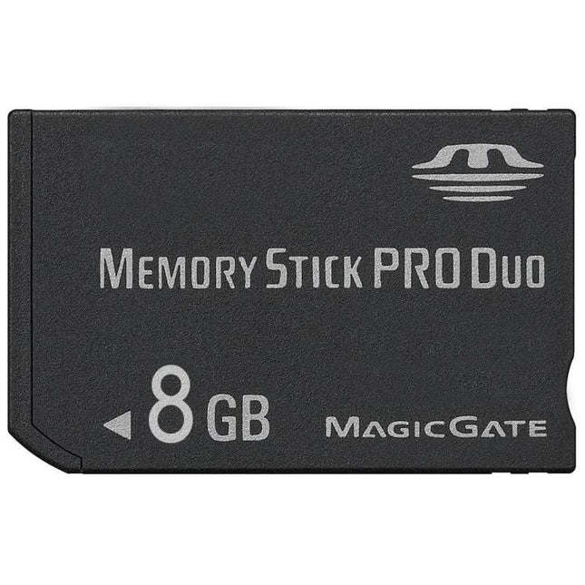 8GB Memory Stick Pro Duo Card for Storing Digital Files - black 8GB Memory Stick Pro Duo for cameras, consoles, photographers and gamers