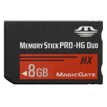 8GB Memory Stick Pro Duo for PlayStation Portable Devices - black/red 8GB Memory Stick Pro Duo card for PSP gaming, photos and video storage, fast transfer