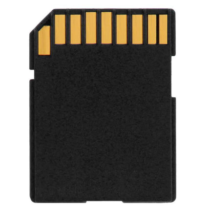 High Speed 4GB Class 10 SDHC Memory Card for Cameras and Devices - black SD card shown from contact side for cameras and portable devices