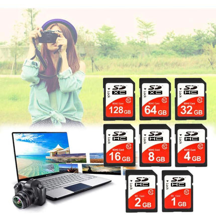 High Speed 4GB Class 10 SDHC Memory Card for Cameras and Devices - 4GB card shown with camera and laptop for reliable high-speed storage