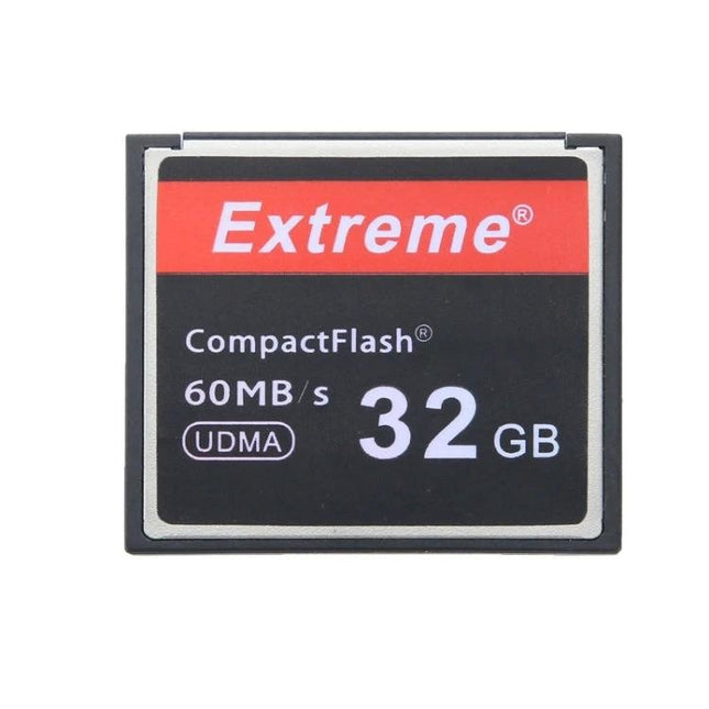 32GB Compact Flash Card for Storing Digital Photos - Extreme 60MB/s CompactFlash card shown front view