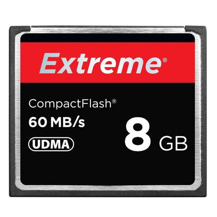 8GB Extreme Compact Flash Card for Digital Cameras - 8GB CompactFlash 60MB/s UDMA card for fast transfers and rugged photography