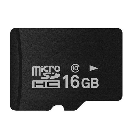 16GB Class 10 Micro SD Card for Storing Photos and Videos - black microSD card showing 16GB and Class 10 symbols